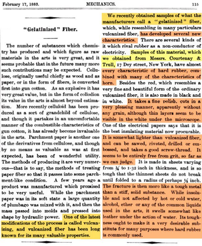 Article about gelatinized fiber