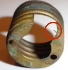 The Edison Screw Base As Seen In The Patent Illustrations  close up view